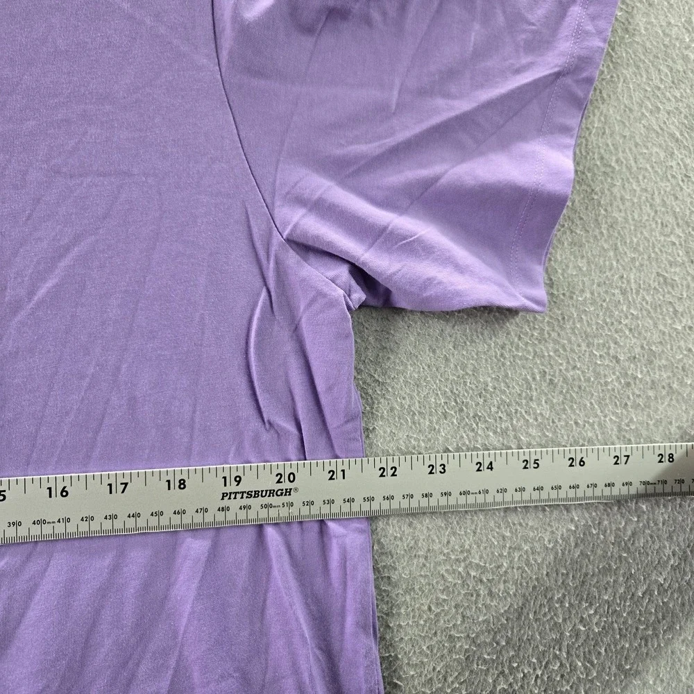 Uniqlo Women Shirt XL Purple Graphic Print Kuromi Cat‎ Short Sleeve